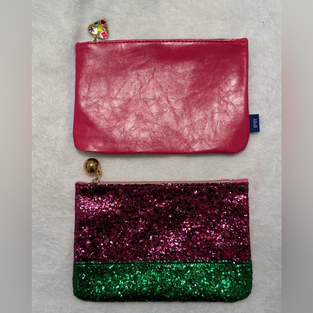 Pink Glitter Cosmetic Set of Two